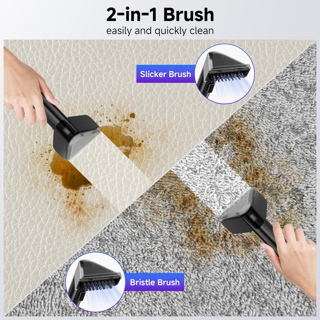 Nettoyeur de tissu Canapé Rideaux de tapis Multi-fonctions Nettoyeur à vide Spray d'aspiration intégré