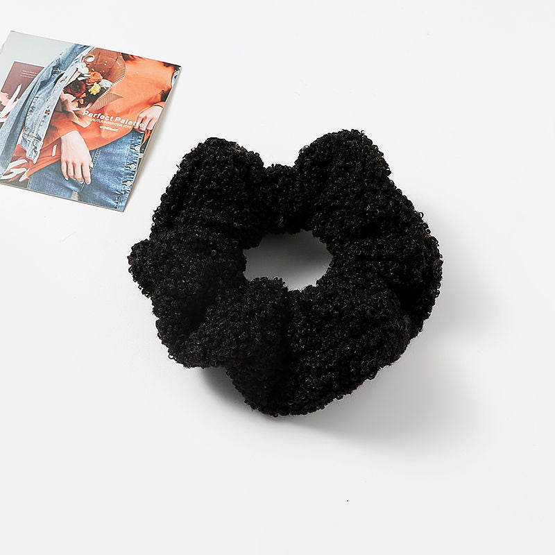 Autumn And Winter Plush Large Intestine Hair Ring Internet Celebrity Lamb Hair Ring Coréen