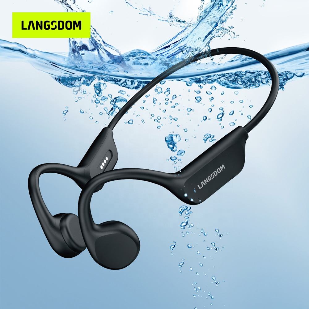 Casque IPX8 étanche Natation casque Bluetooth avec carte 32G TF Sports oreille sans fil