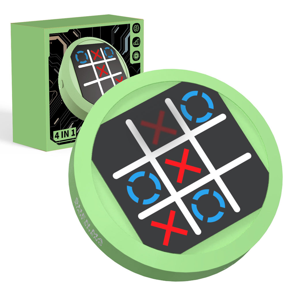 Super Tic-Tac-Toe 4-en-1 Console de jeu portable d'entraînement mémoire