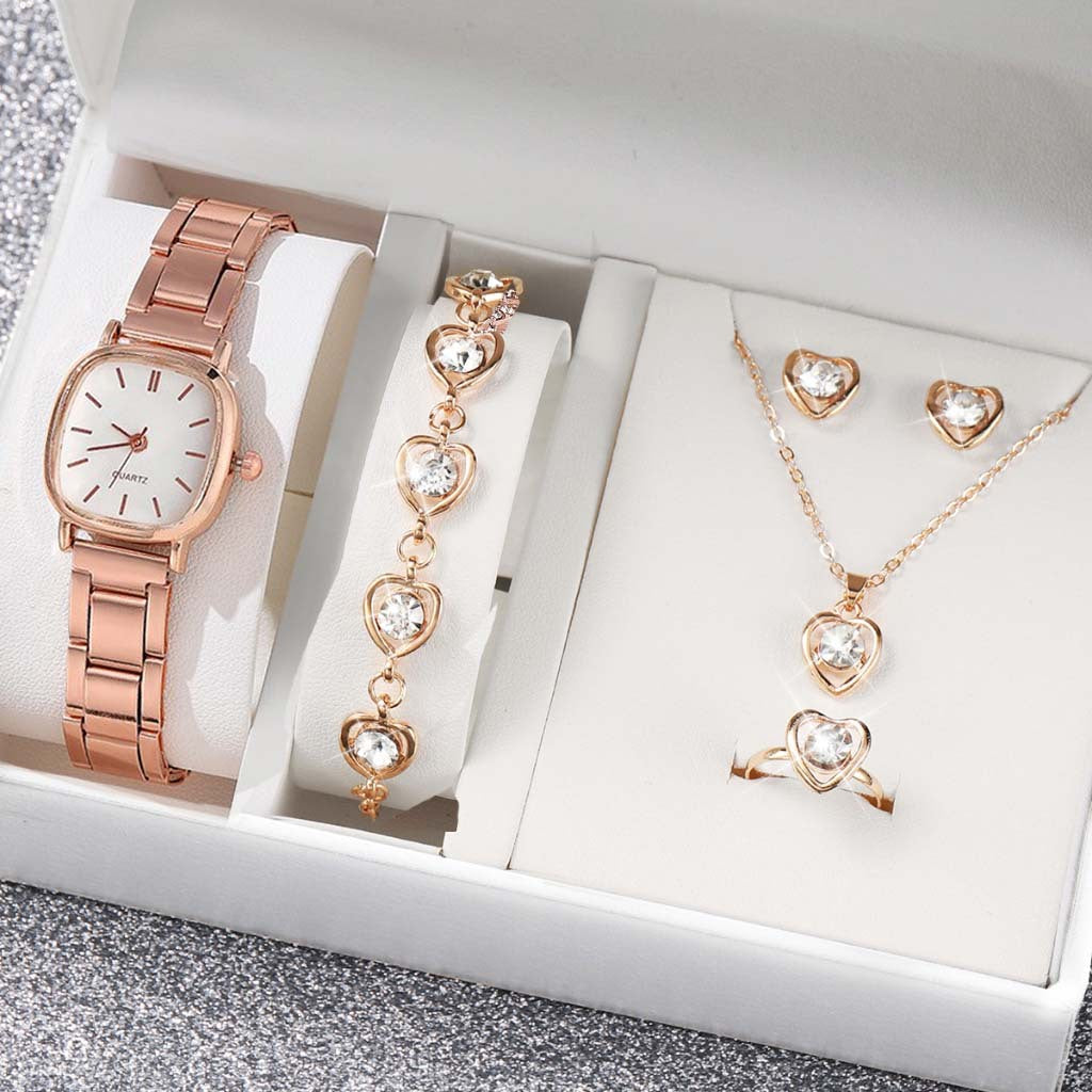 Montre à quartz romaine carrée en alliage pour femmes