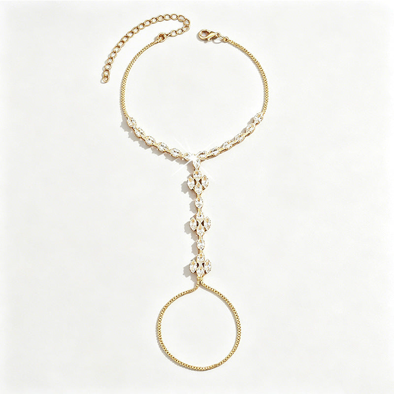 Bracelet de fleurs Zircon en cristal simple et écologique pour les femmes