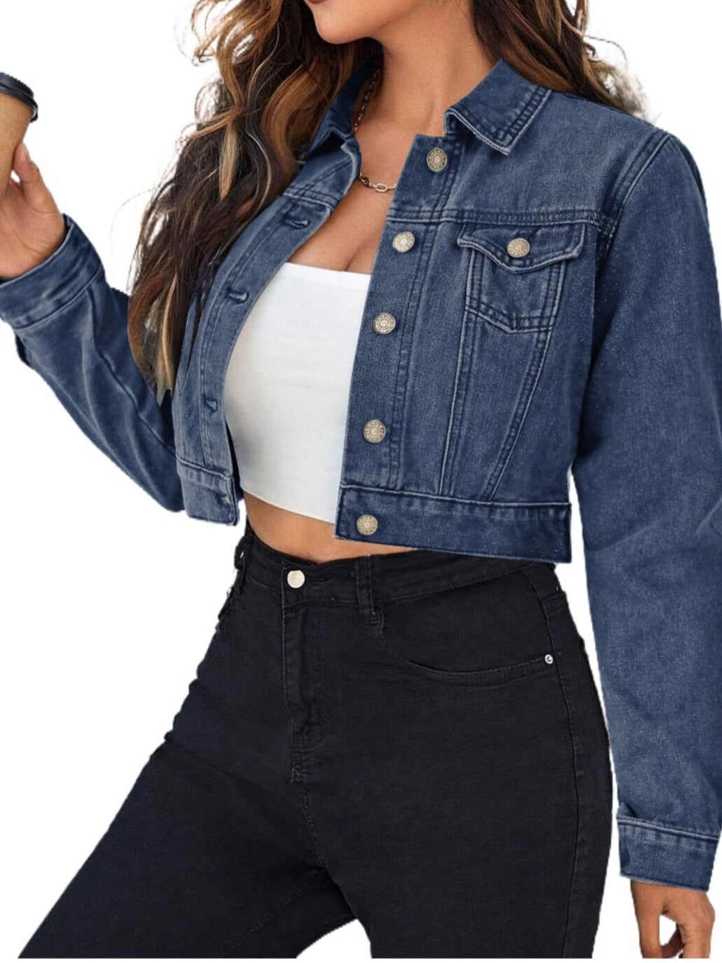 Femmes Européen et américain Printemps et été Commerce extérieur Amazon Temu Femmes Denim Top