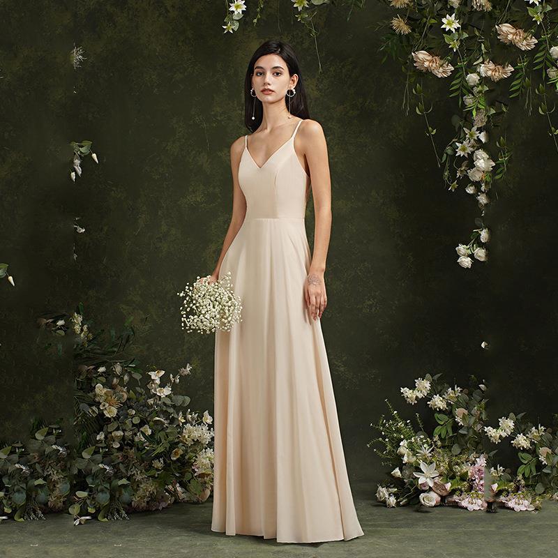 Printemps Banquet Stage Party European and American Deep V Robe
