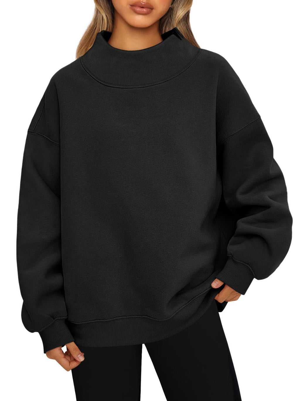 Sweatshirt de style européen et américain d'Amazon Sweat à manches longues Sweat-shirt de pull à col haute C