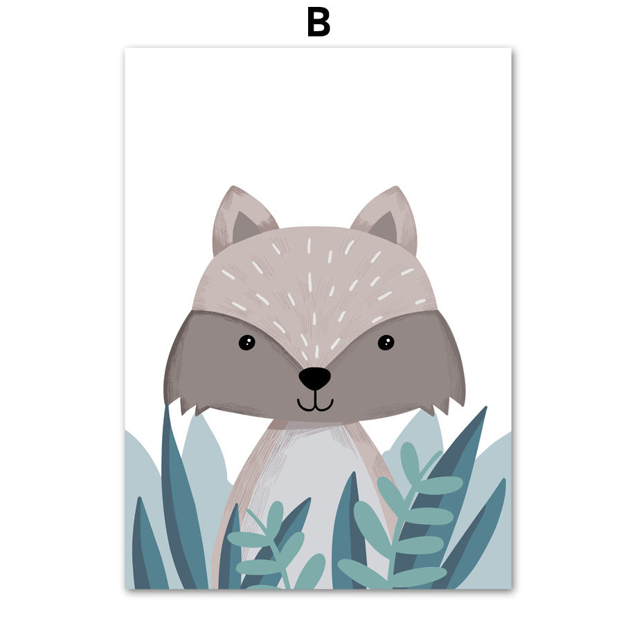 Wild Jungle animal art poster toile peinture