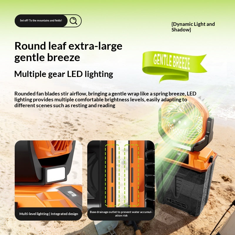 Ventilateur de refroidissement de camping extérieur portable