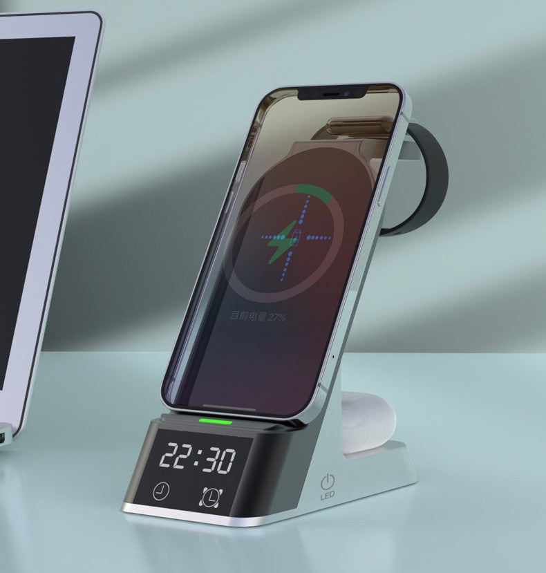 Base de recharge sans fil avec support de fonction d'affichage d'horloge
