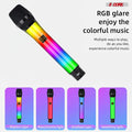 5 Microphone de base sans fil Karaoke Chant Mic Rechargeable Microfono W lumières