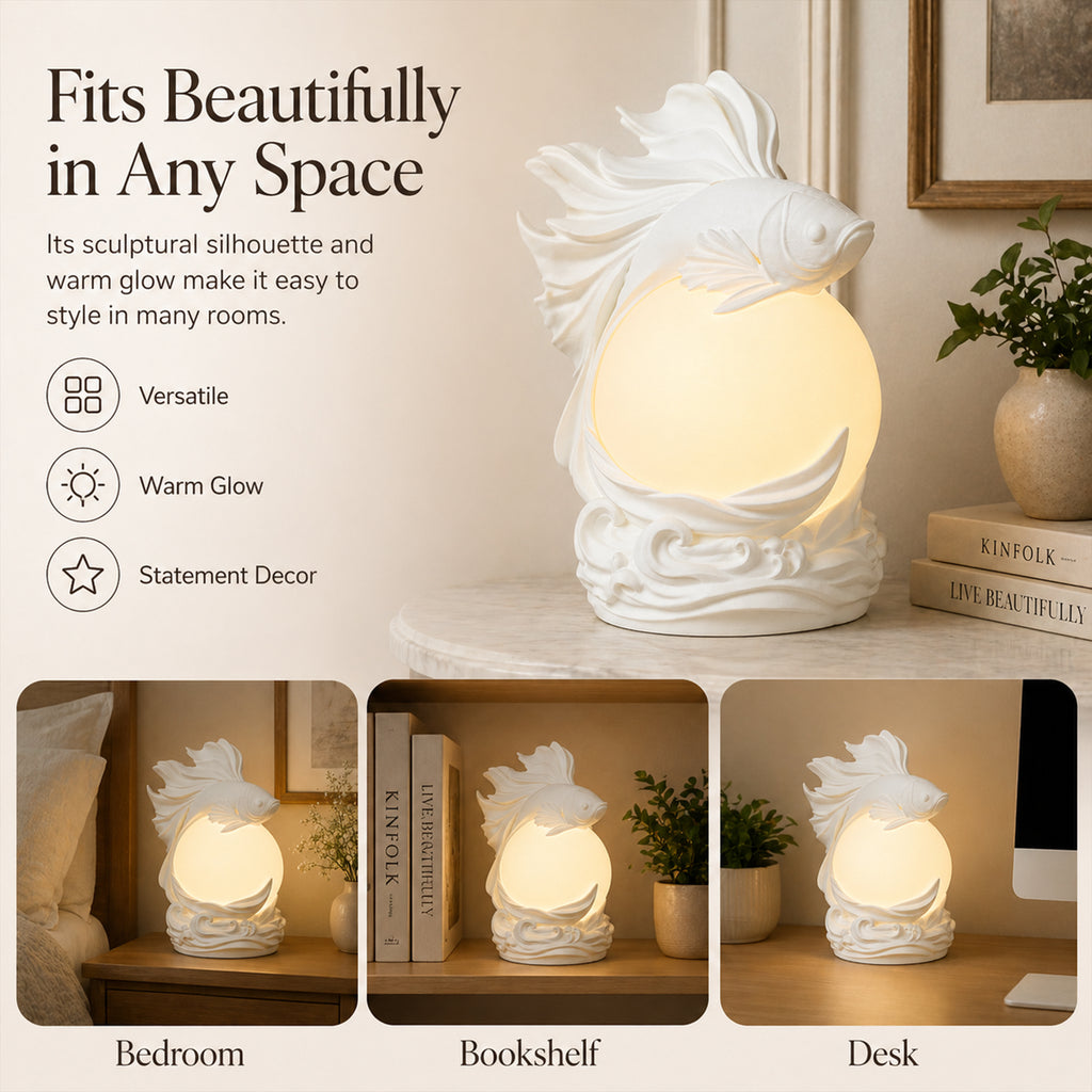 Lampe de table 3D imprimée Betta Fish Ambient