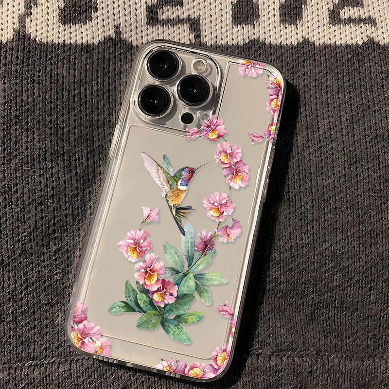 Flower Magpie Fine Hole Étui téléphonique tout compris