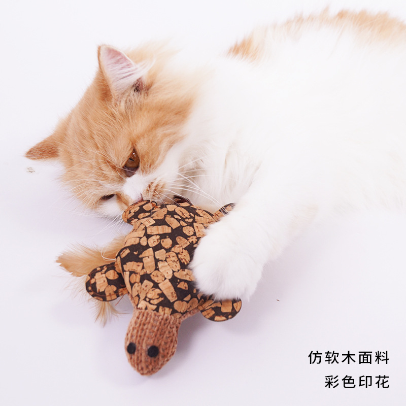 Jouets de chat, baguette de chat auto-amusante avec Catnip et plumes pour le soulagement de l'ennui, Bite-résistan