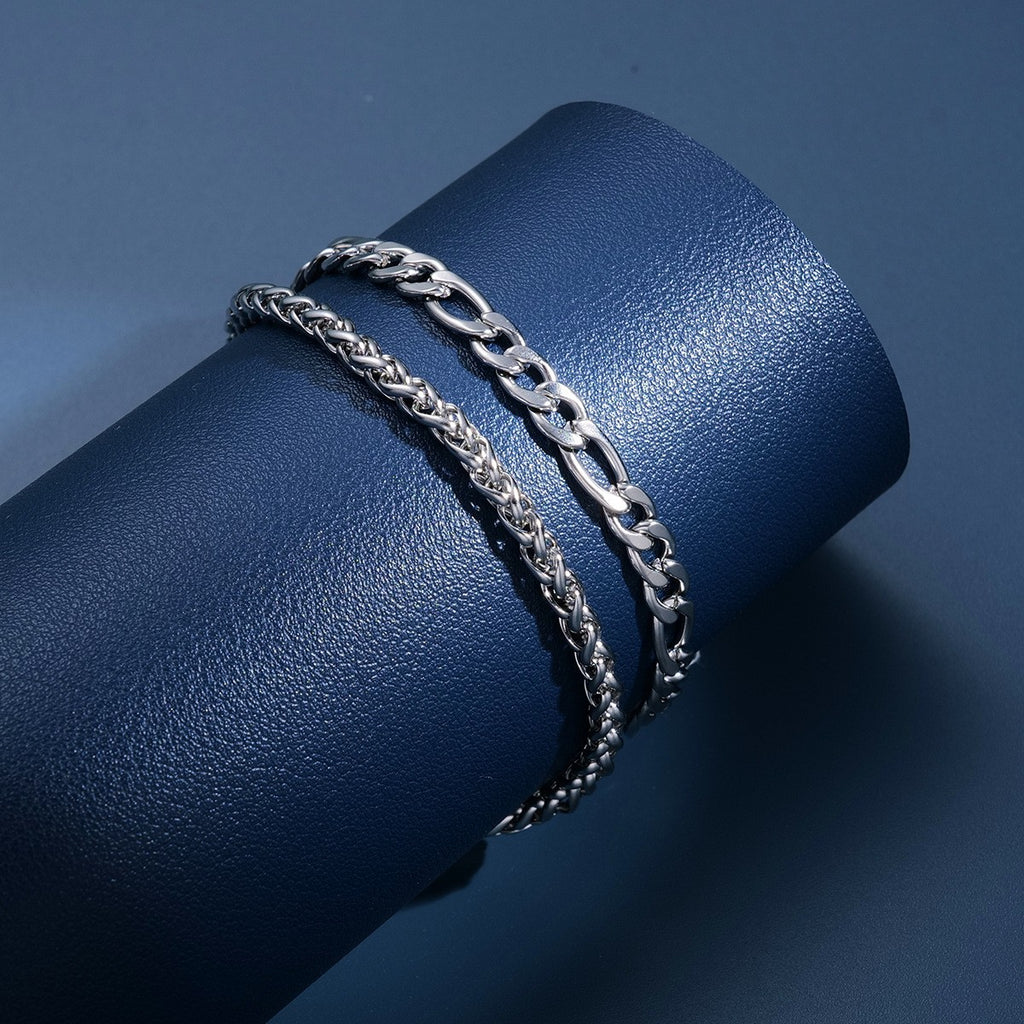 Bracelet homme et femme en acier inoxydable de style européen et américain