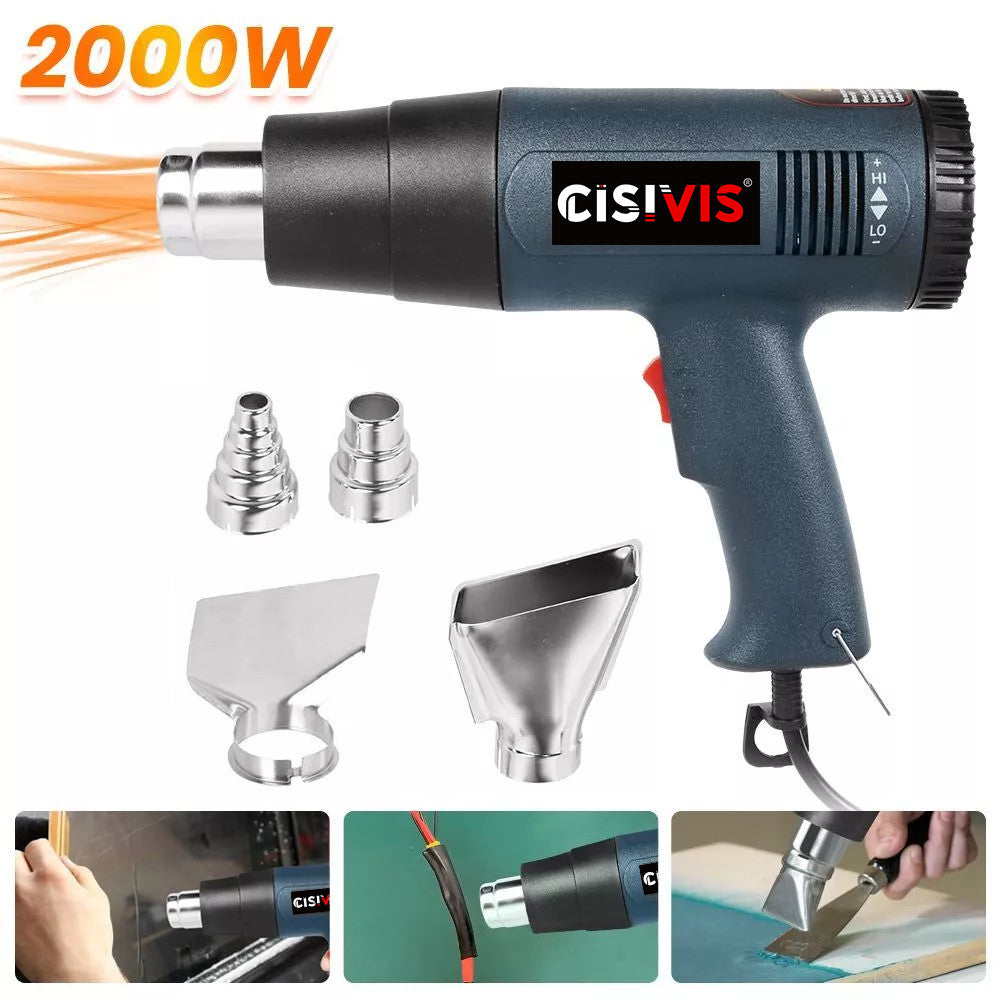 2KW Professional Air Gun Heat Gun Variable Temperature Control Paint Deleter