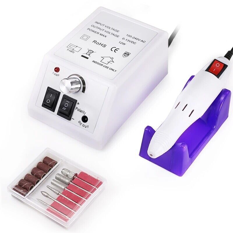 Perceuse électrique à ongles professionnel Machine Manucure Pédicure Portable Nail File UK