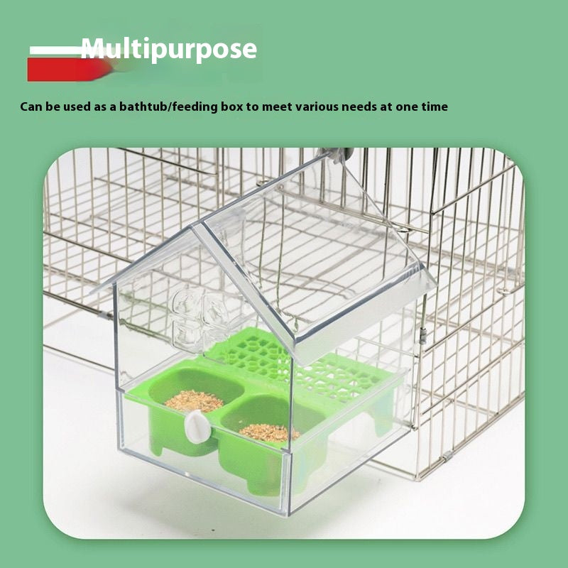 Pivoine Parrot Feeder Villa Transparent