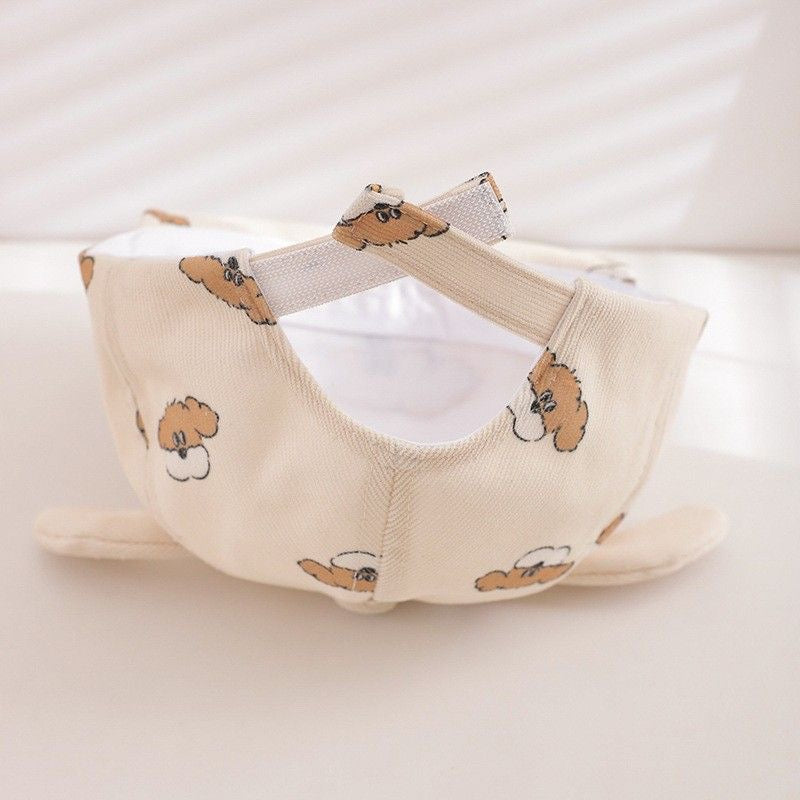Broderie de puppy à longues oreilles en trois dimensions pour bébé Soft Brimmed Baseball Cap