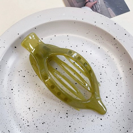 Hair Curling Duckbill Hair Clip-Jelly Green-1pc