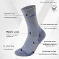SpringSummer Chaussettes en laine mince pour hommes et femmes