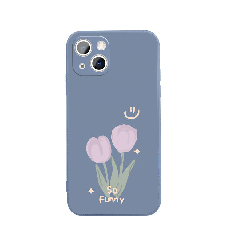 Tulipe boîtier de téléphone en silicone anti goutte