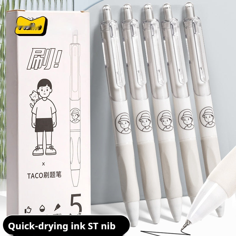Étudiant brosse blanche à séchage rapide Questions Neutre Noir 05 Appuyez sur signet d'examen beau