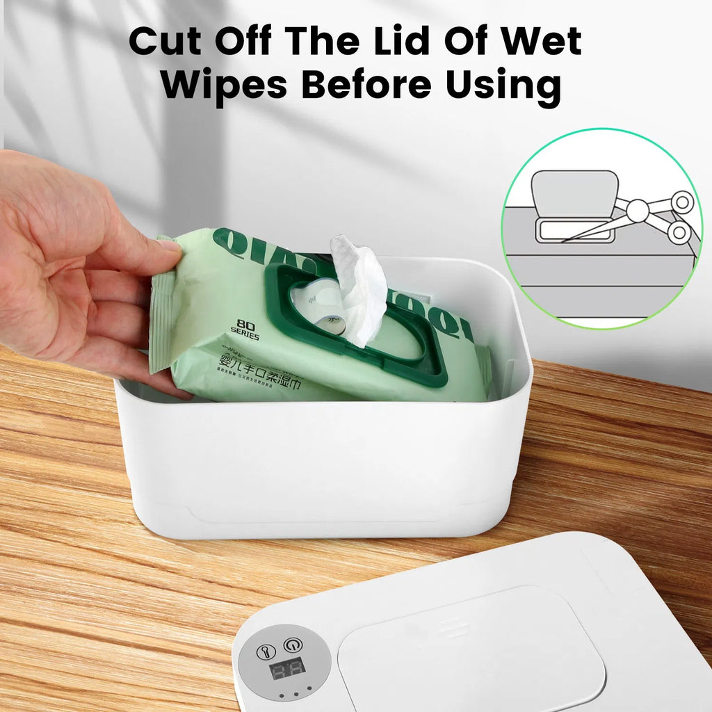 Réchauffeur d'essuie-tout bébé avec 3 paramètres de température Type C Powered Baby Wipes Dispenser avec