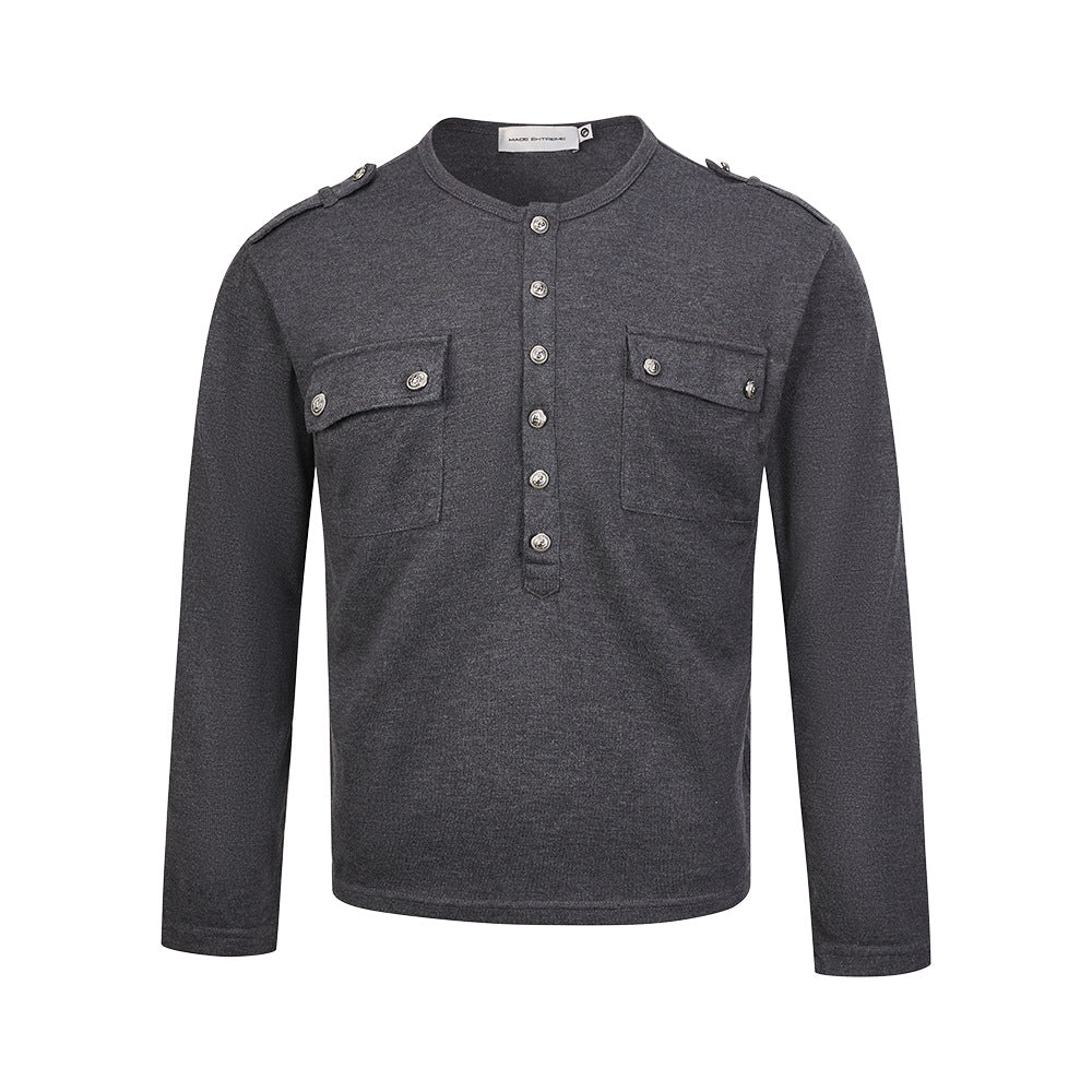 Long-sleeved wool T-shirt