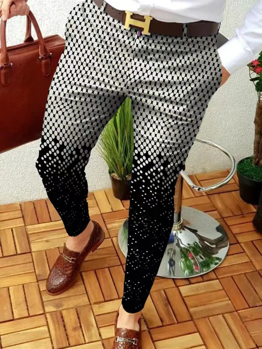 Casual Abstract Contraste Pantalons micro-stretch
