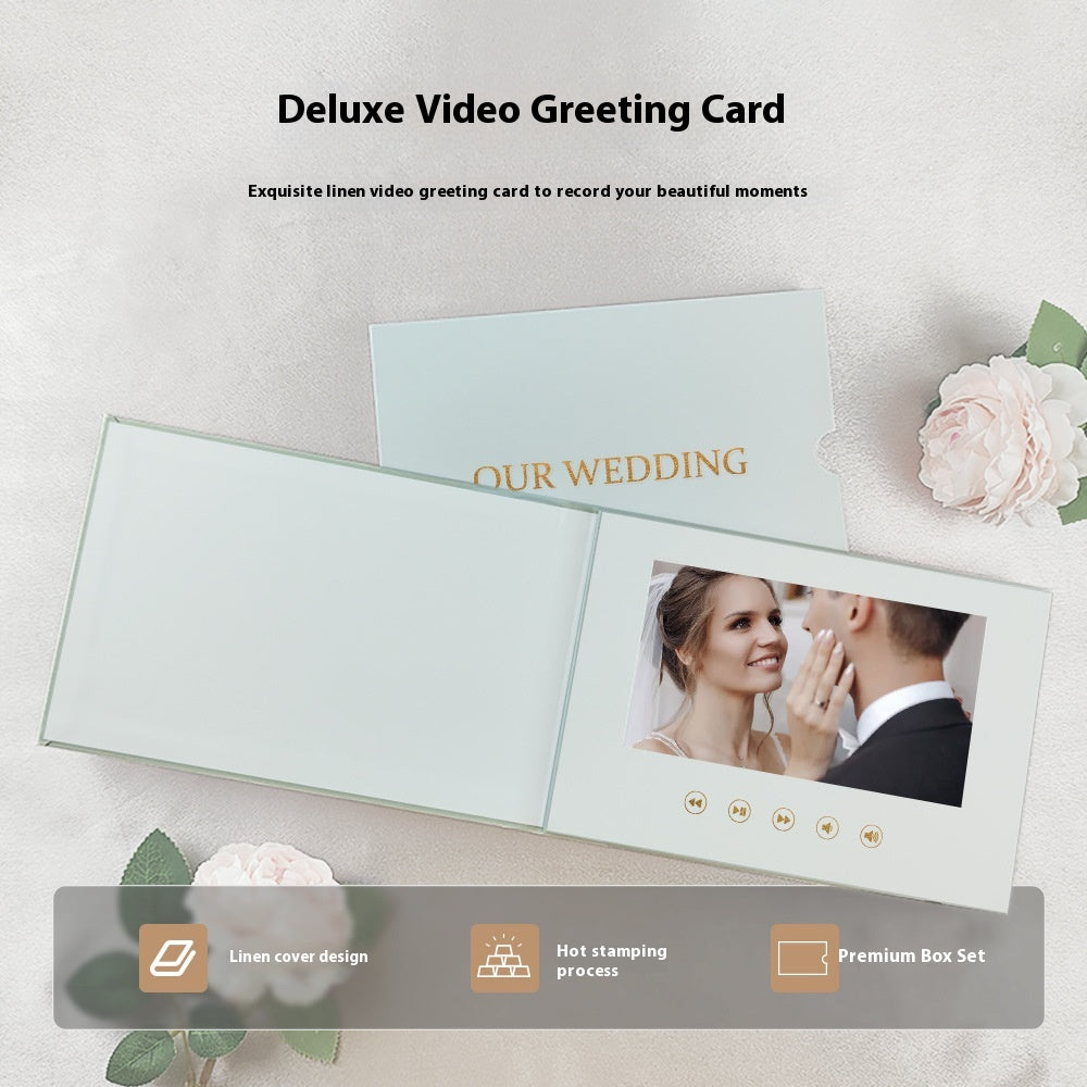 Invitation vidéo multifonctionnelle pour mariage commercial