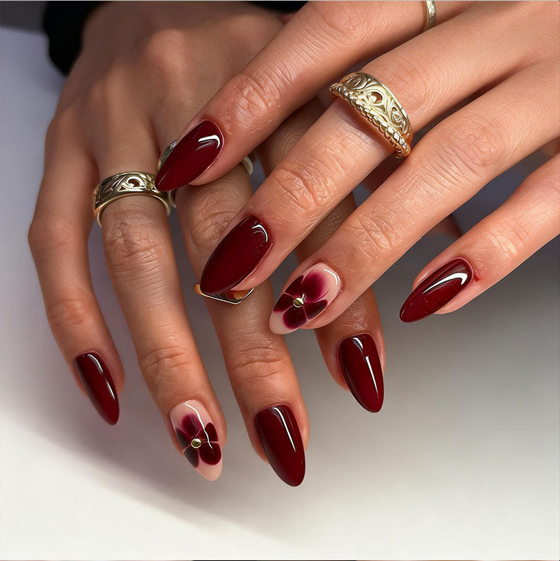 Stickers Nail Ombre rouge à la peau