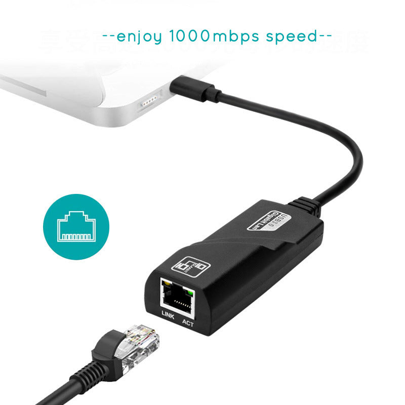 Type-C à RJ45 Carte réseau Gigabit vers USB 3.1 Port