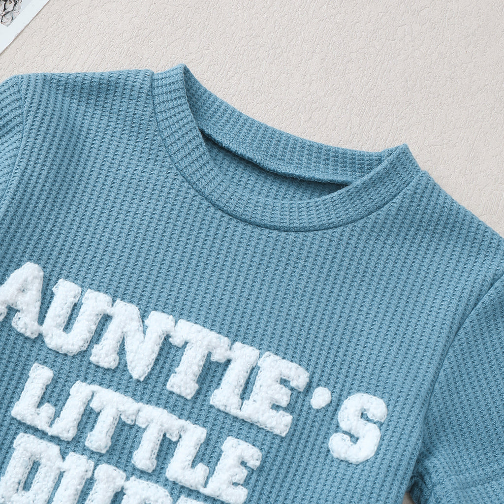 Ensemble de vêtements de salon pour enfants Garçons Haut à manches courtes et ensemble de deux pièces