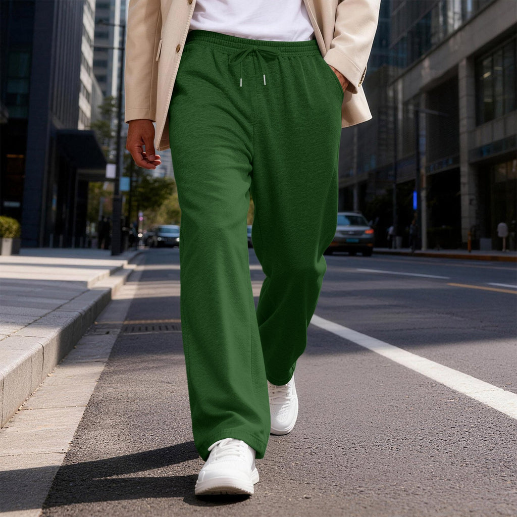 Pantalons à cordes à cordon droit pour hommes
