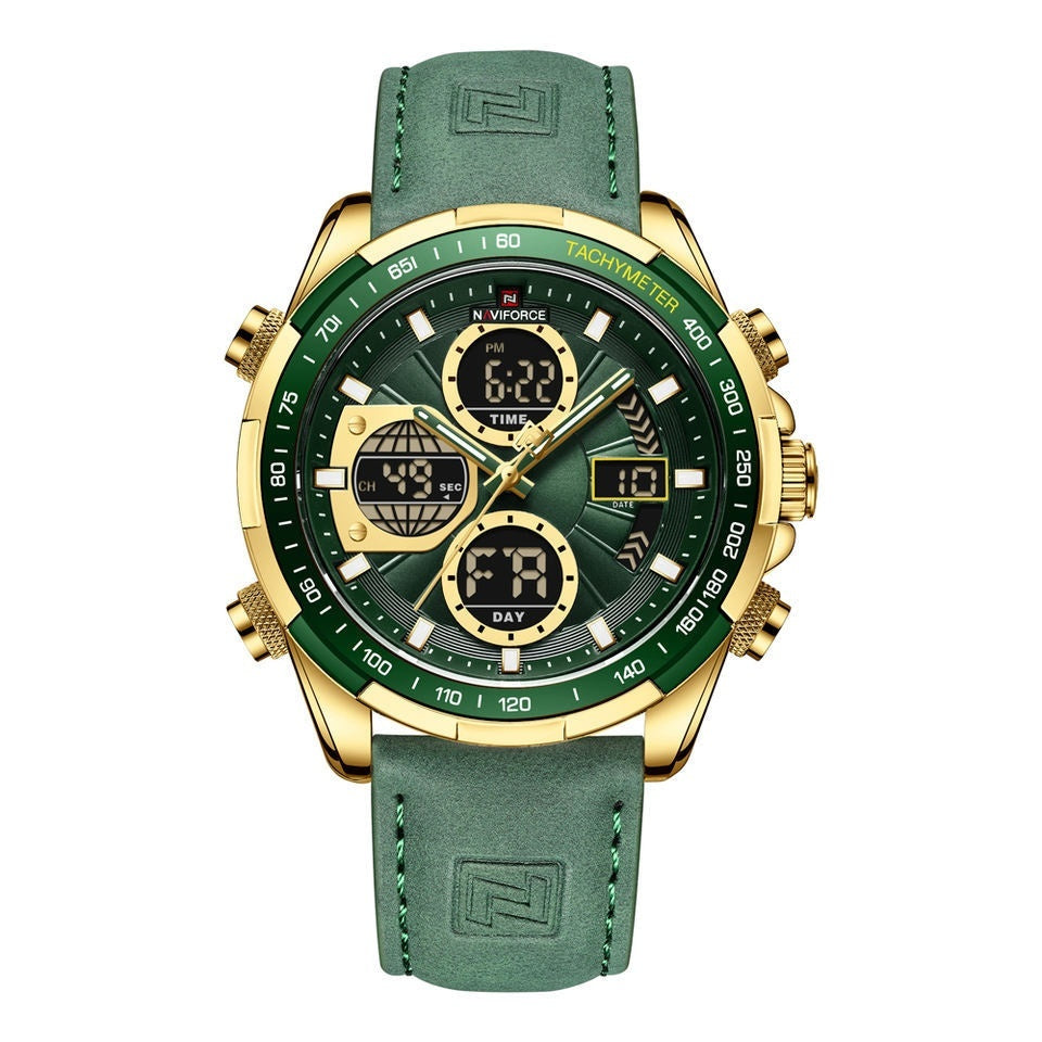 Montre multifonction en acier inoxydable pour homme