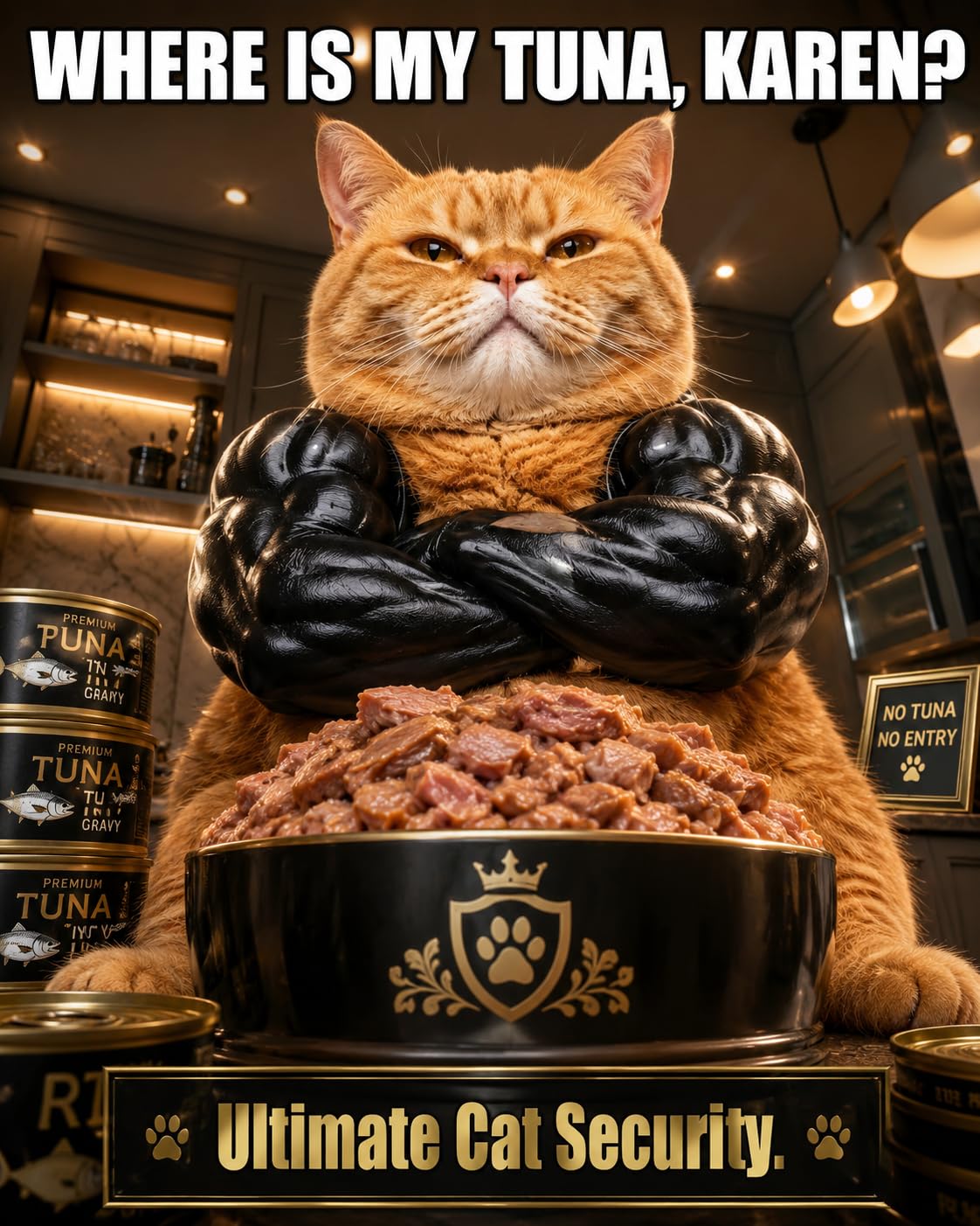 Armoiries musculaires de chat Hilarous Costume imprimé 3D Comfy Épaule d'épaule pour femelle Cosp