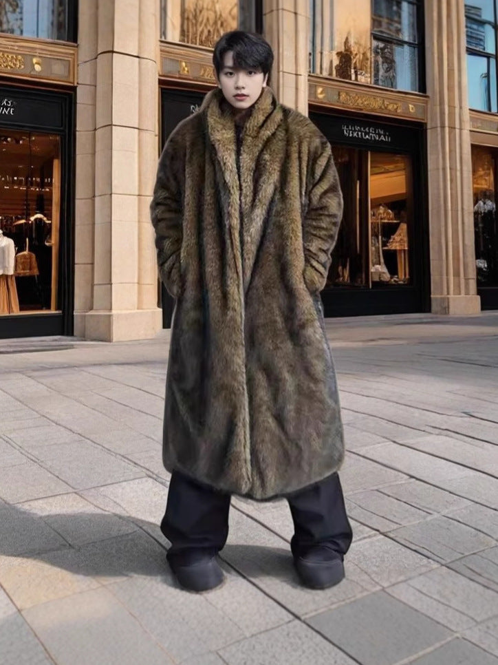 Manteau de fourrure pour hommes imperméable au vent et à la chaleur