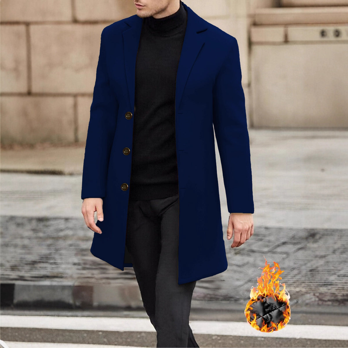 Manteau de Woolen pour brise-vent à laque unique