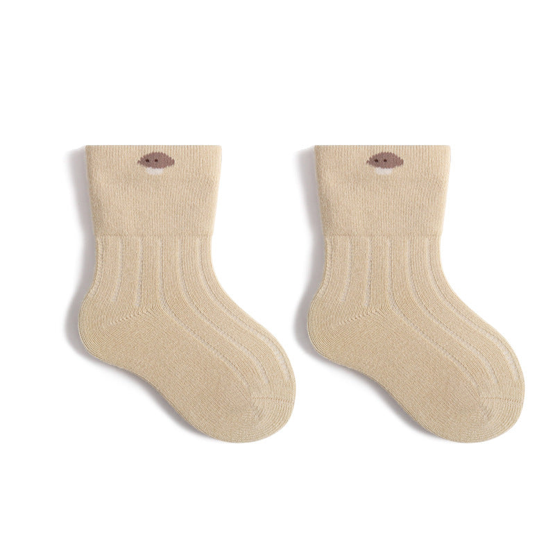 Nouveau-né Large bouche Cartoon sans os Tube moyen Chaussettes en coton