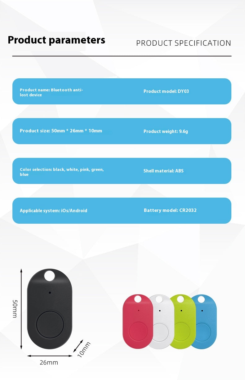 Plastic Droplet Anti Loss Device Intelligent Bluetooth bidirectionnel