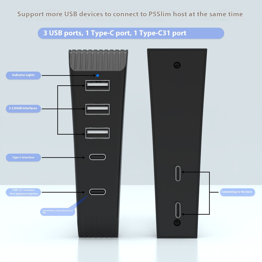 PS5 SLIM HUB peut être connecté à VR2 Transmission Expander PS5 Slim Host Cable Seperater E