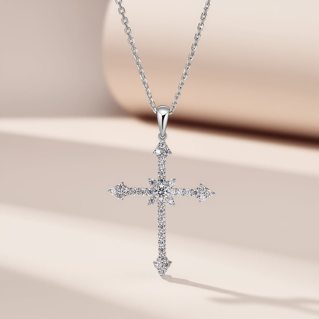 S925 Collier de traverse en mousse d'argent sterling 3.0mm Centre D Couleur VVS1 40-45cm Silv
