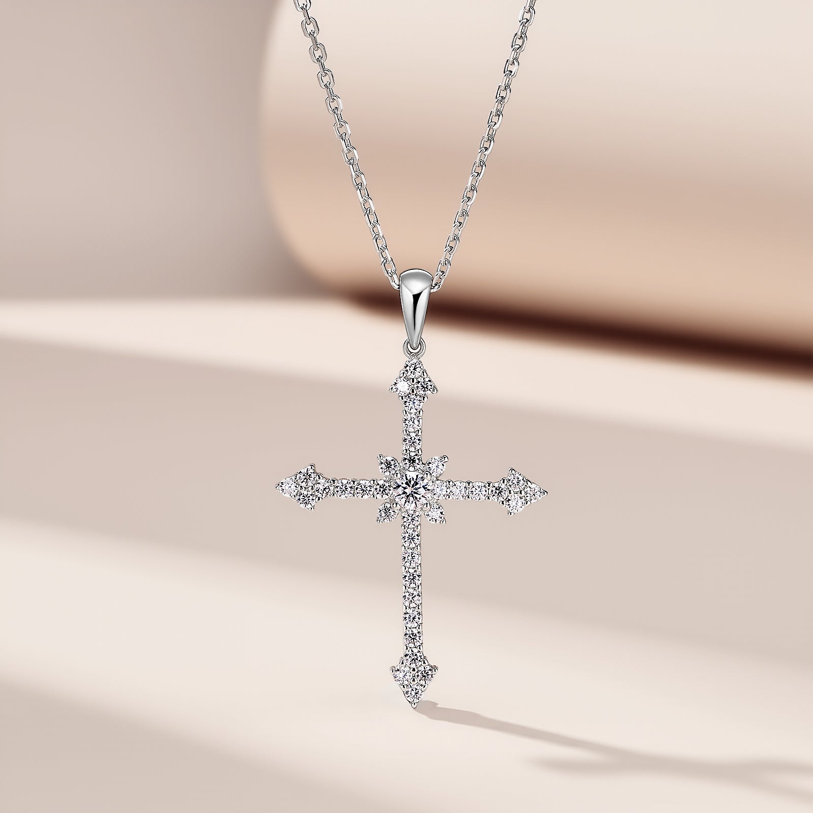 S925 Collier de traverse en mousse d'argent sterling 3.0mm Centre D Couleur VVS1 40-45cm Silv