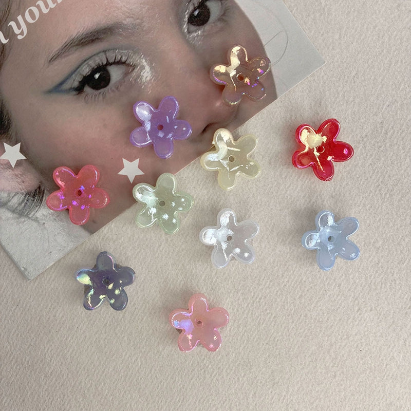 Perles de fleurs d'étoiles 5-Petal translucides
