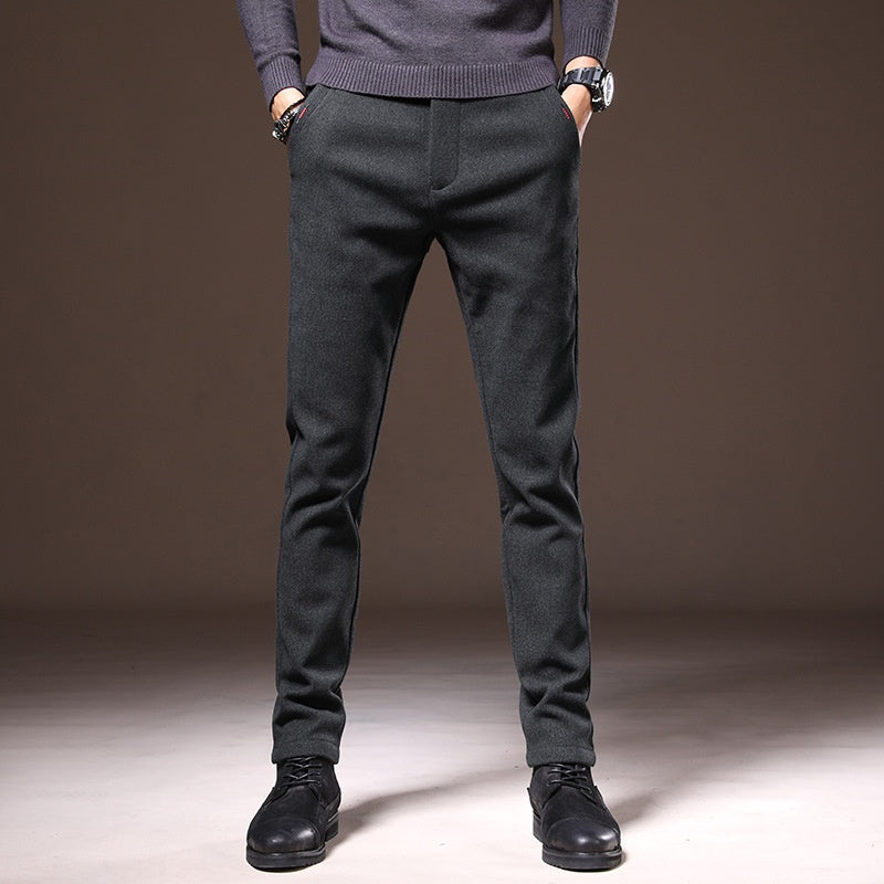 Pantalon casual brossé homme pour l'automne et l'hiver