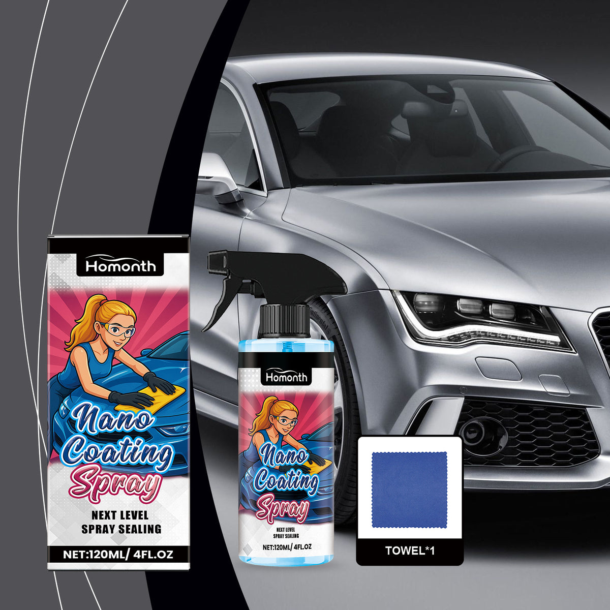 Rétroviseur de spray de revêtement nano de voiture
