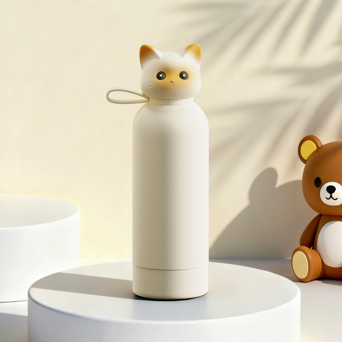 Cute Cat Stainless Steel Portable Water Bottle for Girls