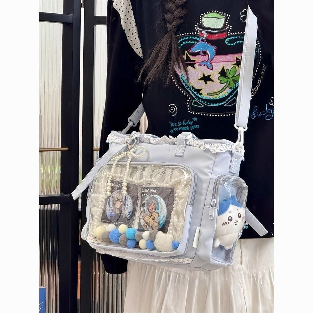 Sac de douleur d'insigne transparent de style japonais