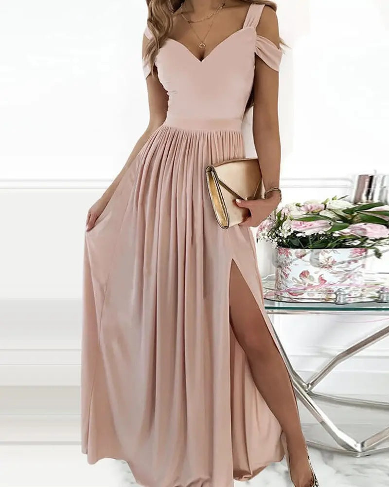 Longueur du sol Élégant style grec Robe plissée
