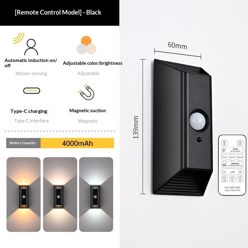 Lampe murale intelligente rechargeable pour les ménages