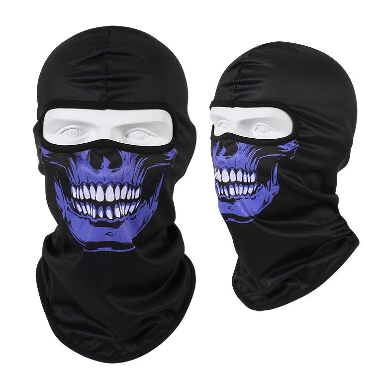 Masque de crâne respirant de moto à tête sèche rapide écran solaire